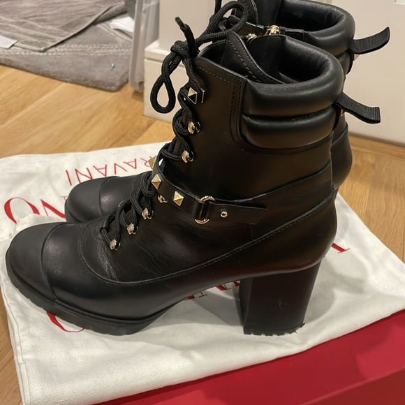 Valentino Rockstud Combat Boots - Picture 4 of 11